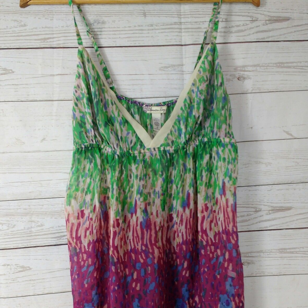 American Rag Sheer Strappy Tank/Tunic Size Large